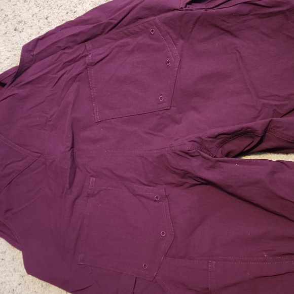 Duluth Trading Co Purple Shorts Overalls Size Small - Picture 5 of 7